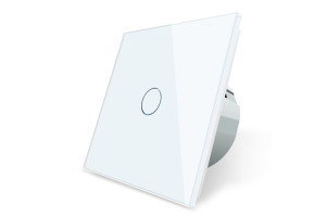 18352003 Одноклавишный сенсорный выключатель W1-101 WiFi белый 059 Bingoelec
