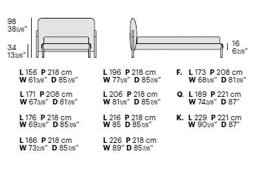 Односпальная кровать с мягким изголовьем Bolzan флаг ARCH-00116912 - Вид №5