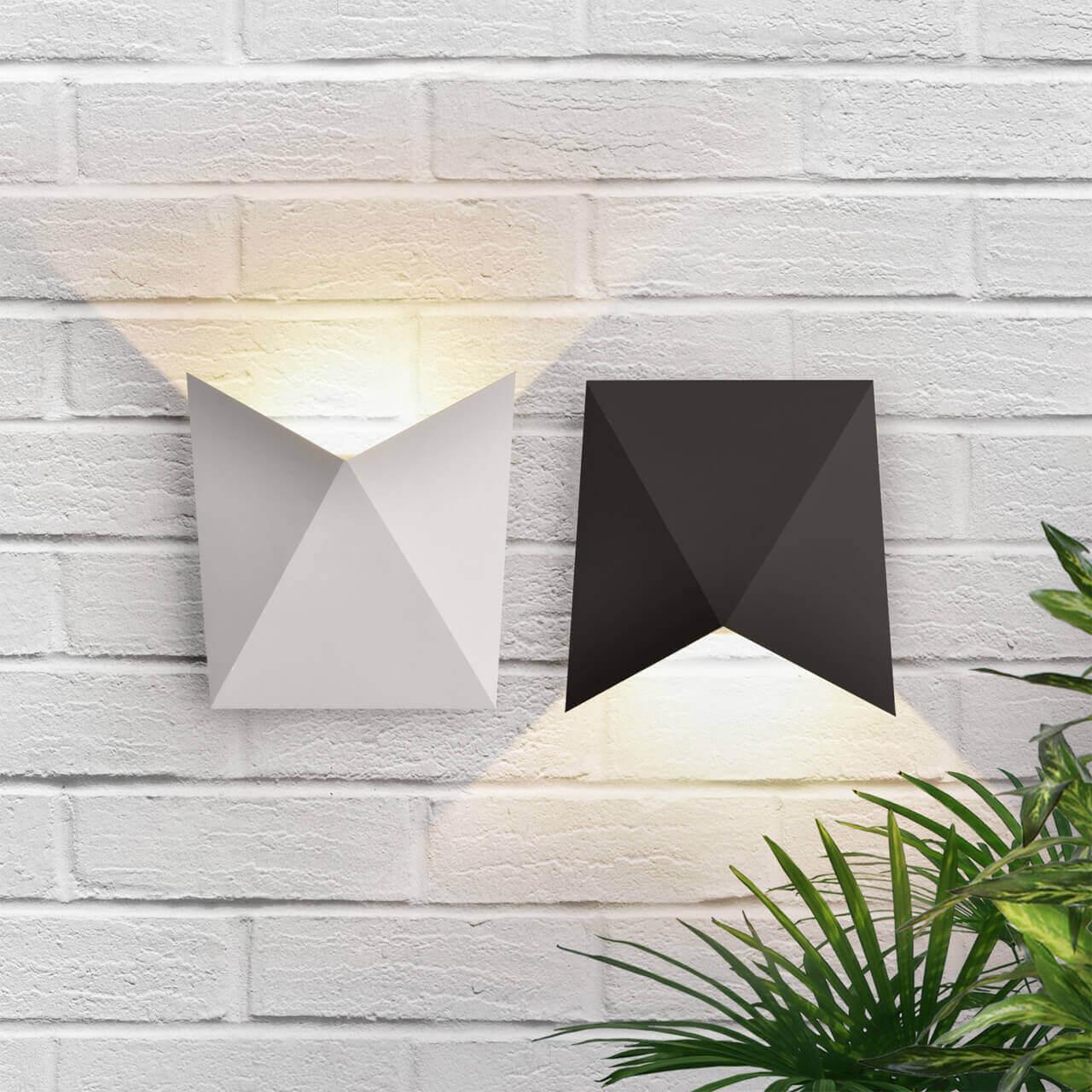 Уличный светильник светодиодный настенный белый Batterfly 4690389108884 ELEKTROSTANDARD TECHNO LED BATTERFLY 00-3896431 Белый  - Вид №1