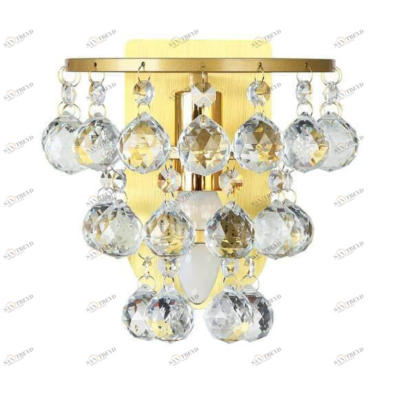 Бра хрустальное золотое "Венеция" 276024901 MW-LIGHT ВЕНЕЦИЯ 00-3929294 Золото;прозрачный
