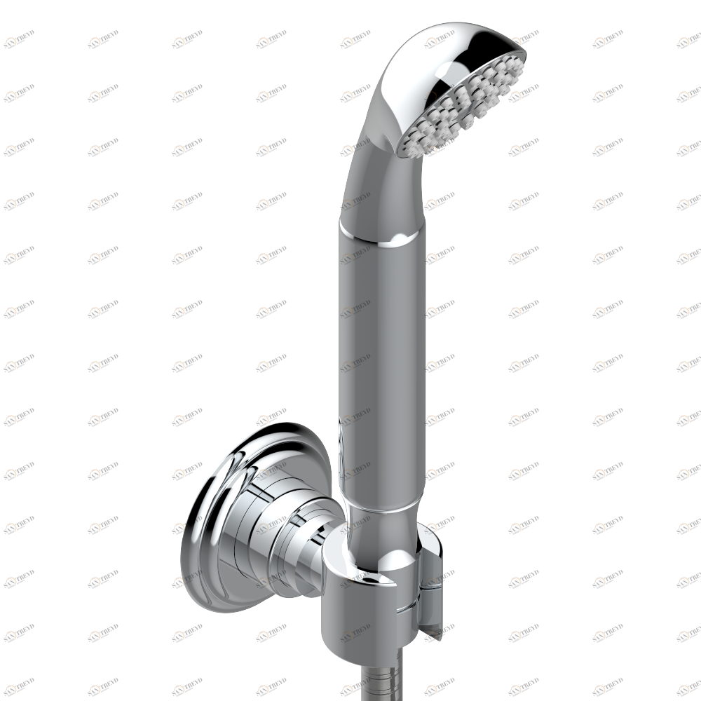 A7B-52A Душ ручной стильный встраиваемый в стену, шланг и стационарный кронштейн Thg-paris Ithaque с платиновым декором Хром A7B 52A  A02 CAT.A