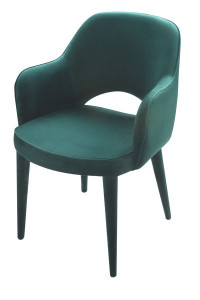 FUPP0009 Зеленое бархатное кресло Хайбери ijlbrown