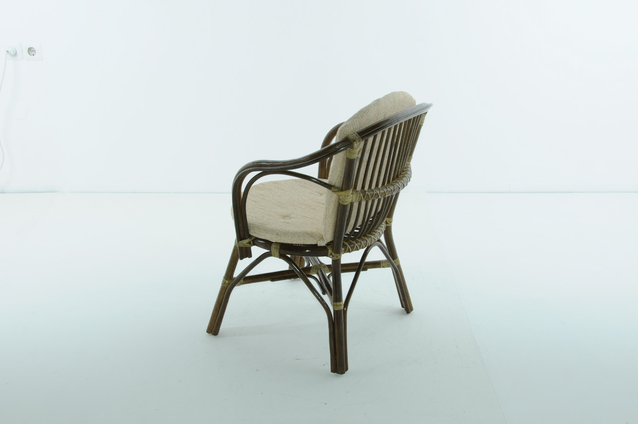 Кресло с подушкой зеленое из ротанга "Олива" 02/13В VINOTTI  00-3885217 Зеленый  - Вид №2