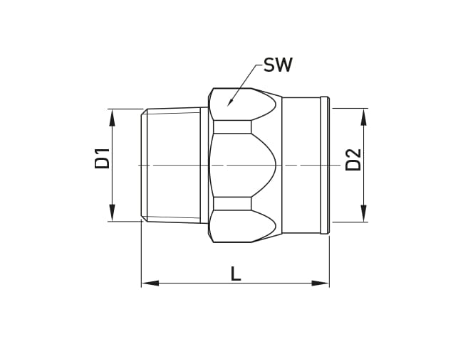 Соединение GST® версия с наружной / внутренней резьбой TECO ARCH-00082466 - Вид №1