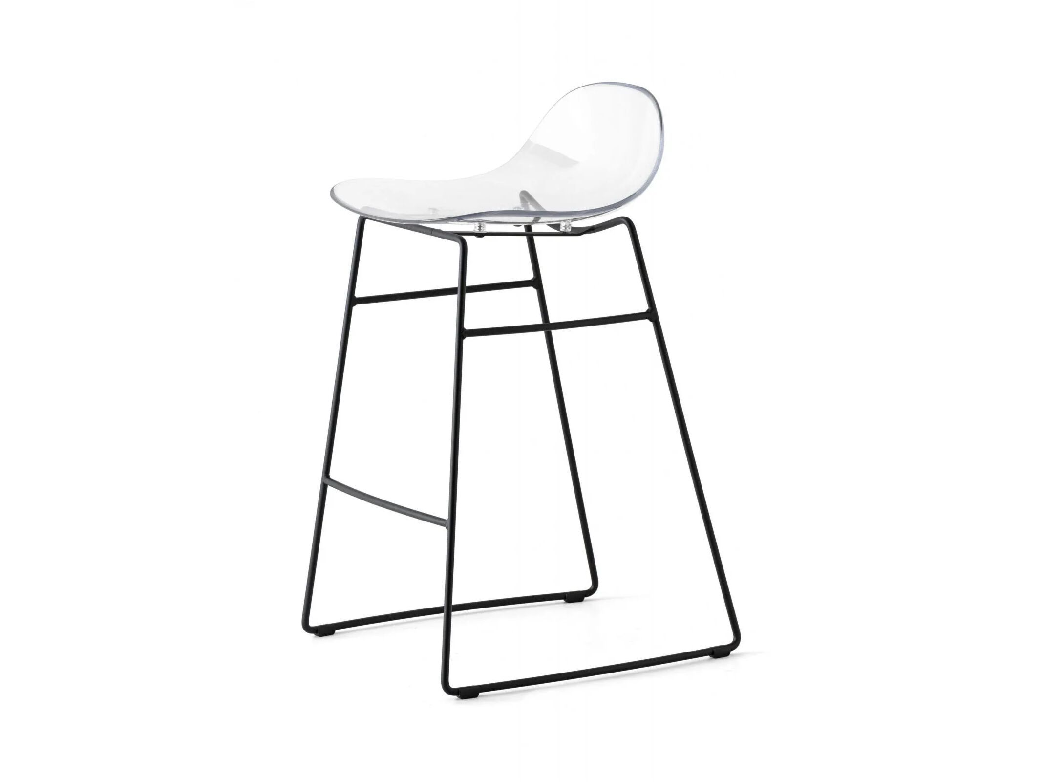 Высокий табурет из полипропилена с металлическими ножками Connubia Академия ARCH-00142374 - Вид №3