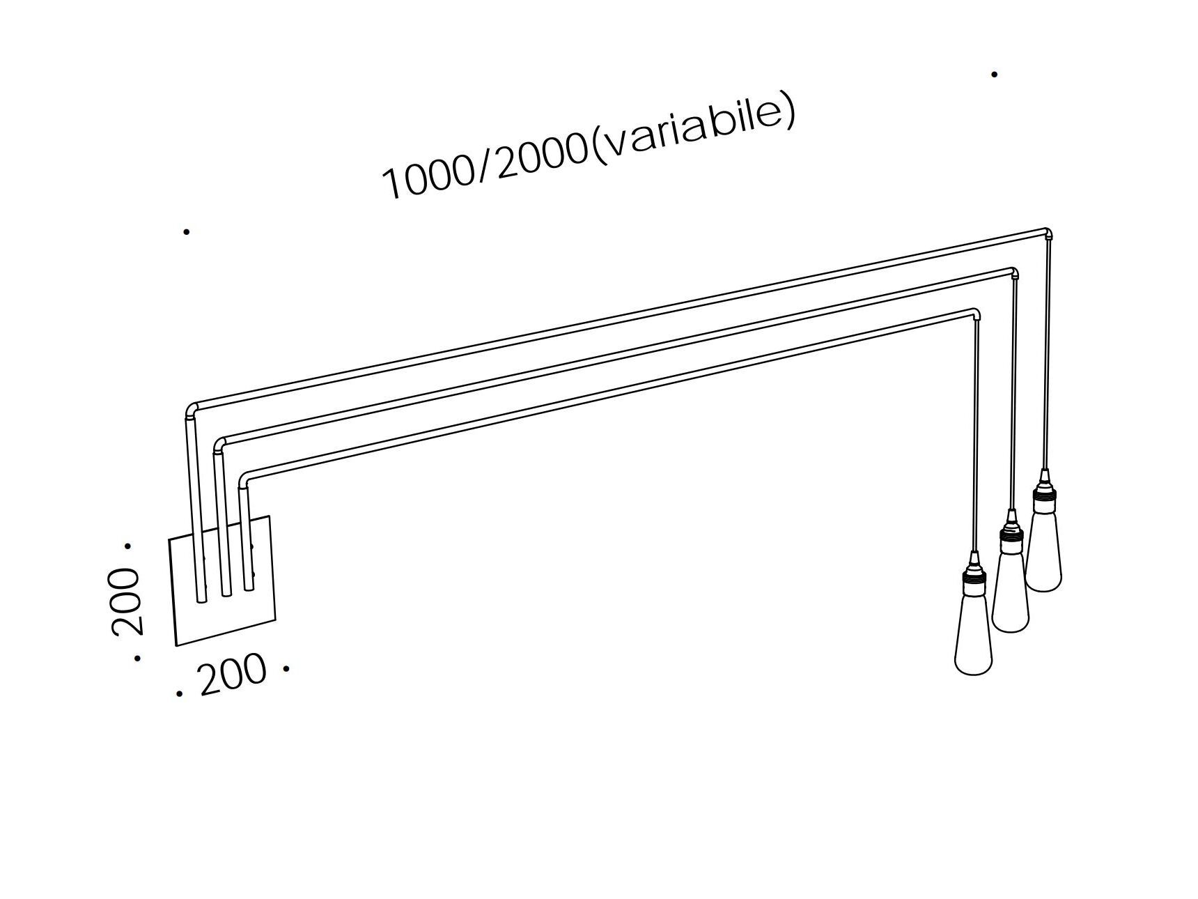 Регулируемая железная настенная лампа Renzo Serafini CANNA DA PESCA ARCH-00152443 - Вид №7