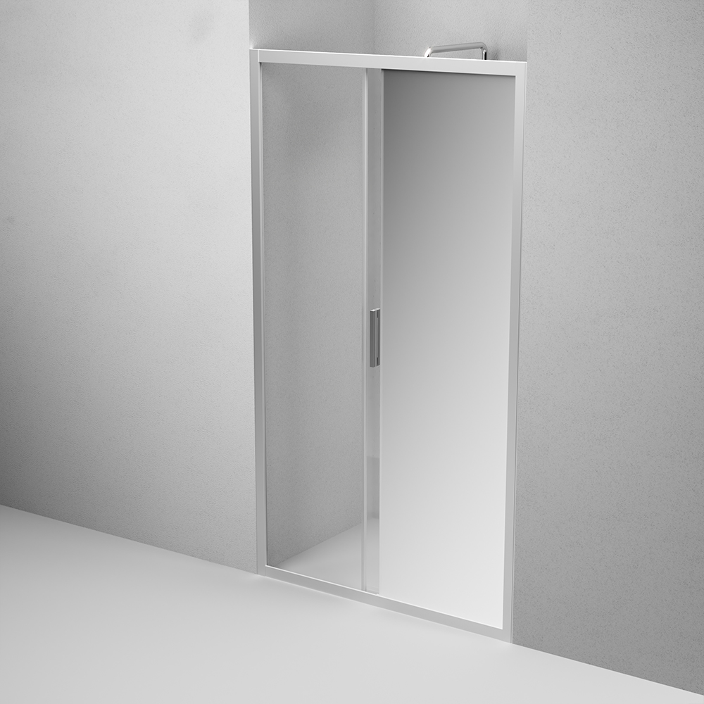 W90G-110-1-195MM Solo Дверь душевая 110х195 стекло матовое профиль матовый хром AM.PM Gem - Вид №4