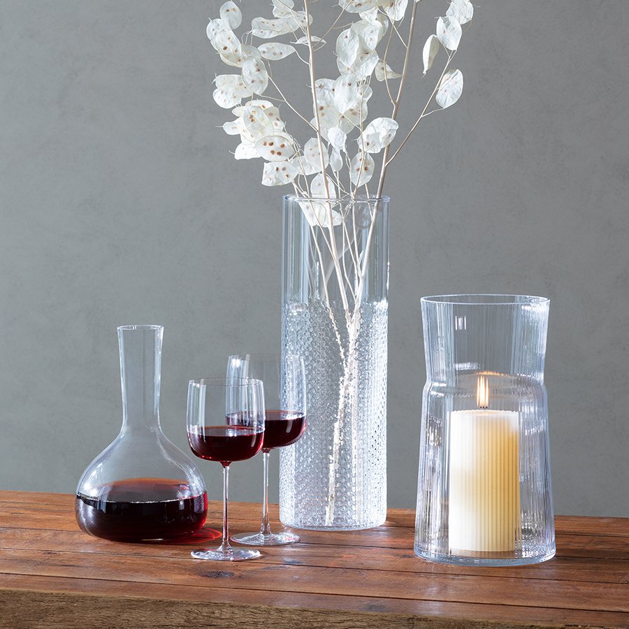 Ваза стеклянная прозрачная 25 см Wicker LSA INTERNATIONAL - 00-3894923 Прозрачный  - Вид №3