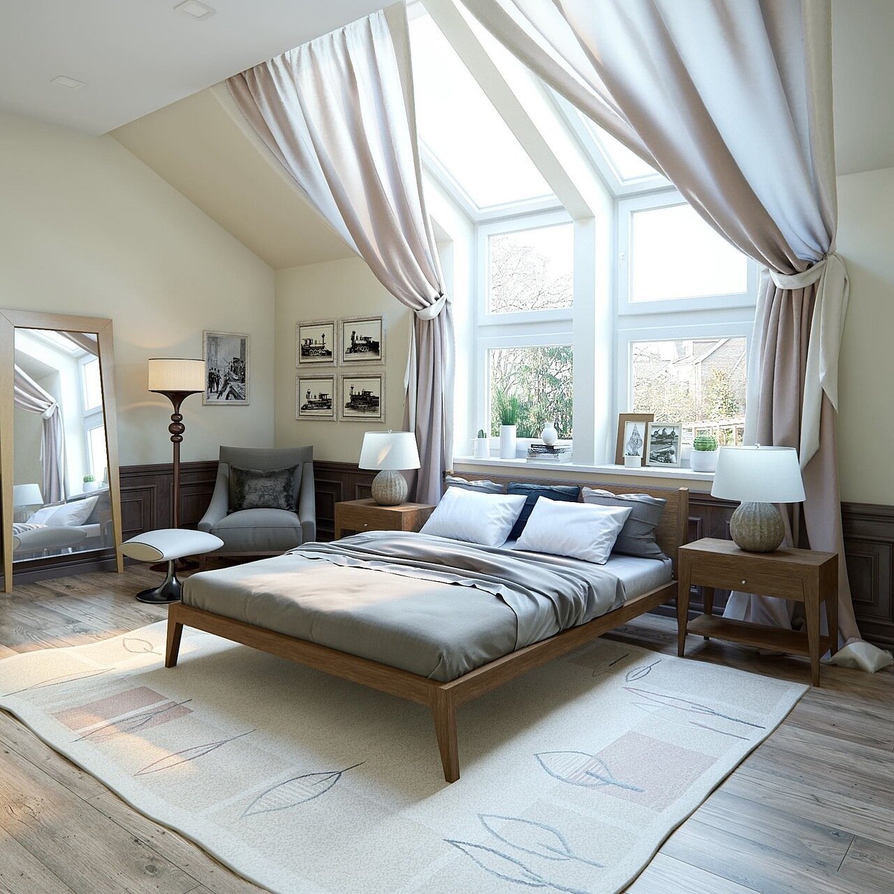 Маленькая прикроватная тумбочка коричневая Still BRAGIN DESIGN  256434 Коричневый  - Вид №1