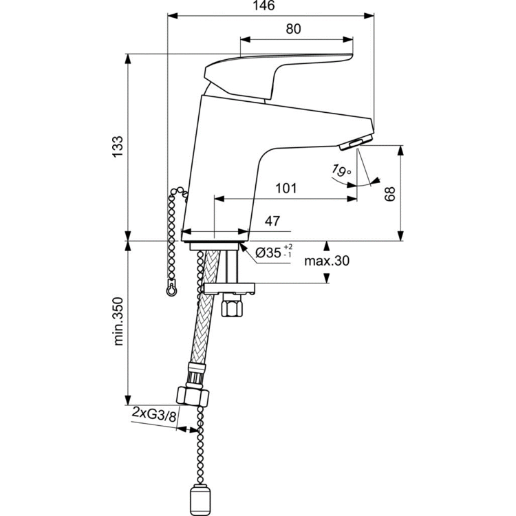 B1709AA Смеситель для раковины Ideal Standard CERAFLEX  - Вид №5