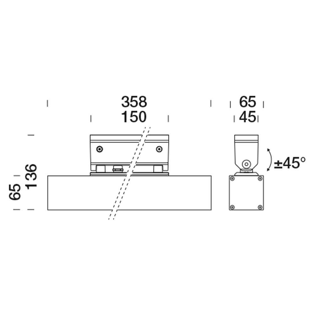 8415468 Подсветка стены Platek TETRA LINEARE  TETRA LINEARE 360 mm - 12 LED 4000K 40°  - Вид №2