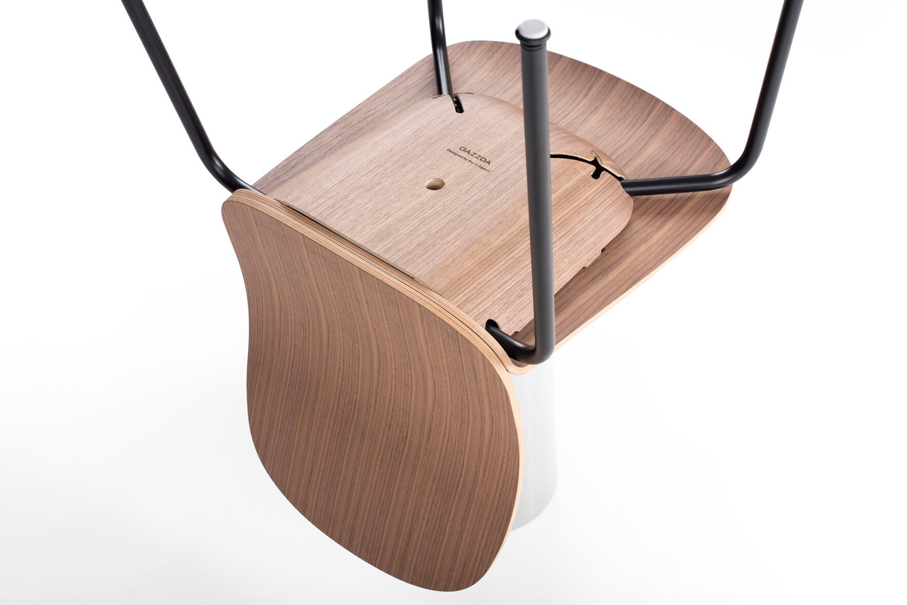 Штабелируемый стул из грецкого ореха Gazzda Book ARCH-00040212 - Вид №1