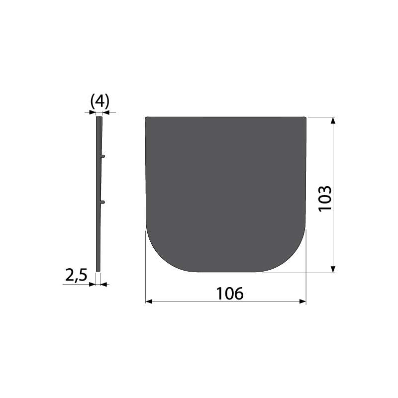 Заглушка для закрытия дренажного канала с торца ALCAPLAST AVZP009 - Вид №1