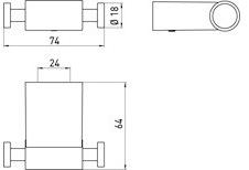 Emco Bad Двойной крючок для халата System2 3575 001 00 - Вид №1
