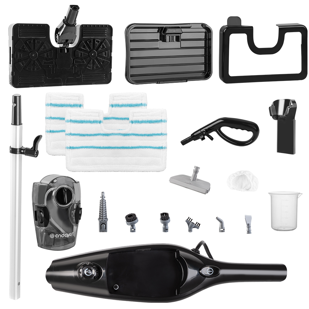 9161715 Пароочиститель Endever Odyssey Q-623 черный STDN-0108634 - Вид №1