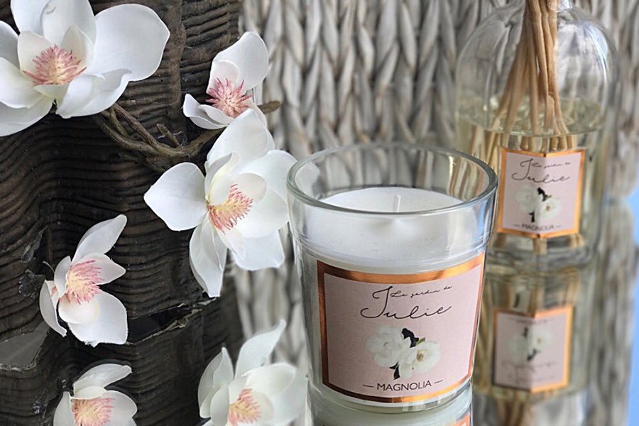 Свеча ароматическая "Магнолия" Le Jardin De Julie AMBIENTAIR  00-3880956 Белый  - Вид №5