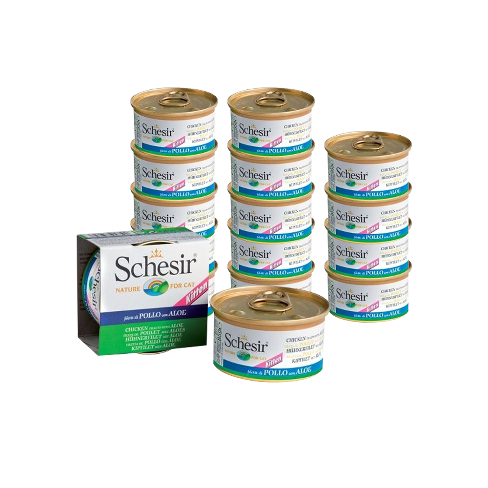 Т0040985*14 Корм для котят тунец, алое конс. 85г (упаковка - 14 шт) SCHESIR 