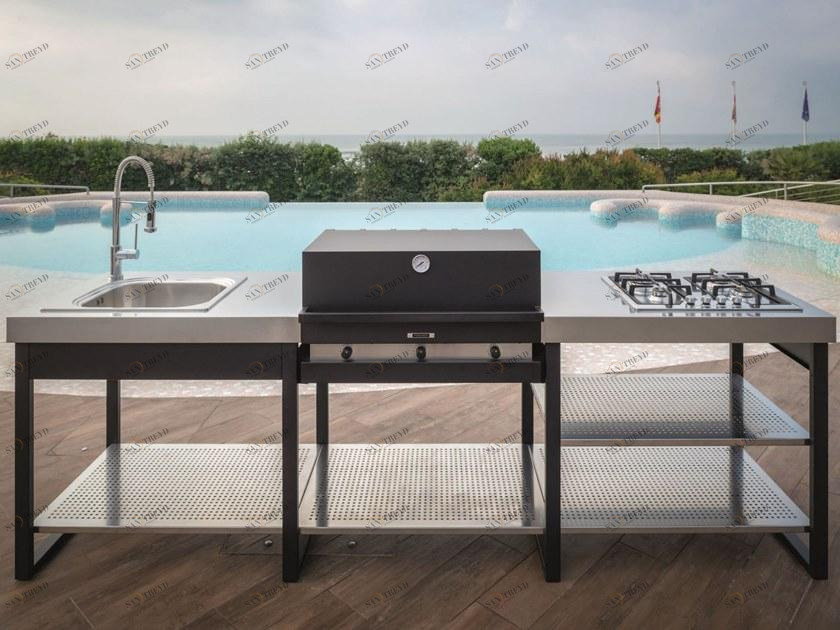 Fògher Модульная летняя кухня с барбекю и плитой  1043731 