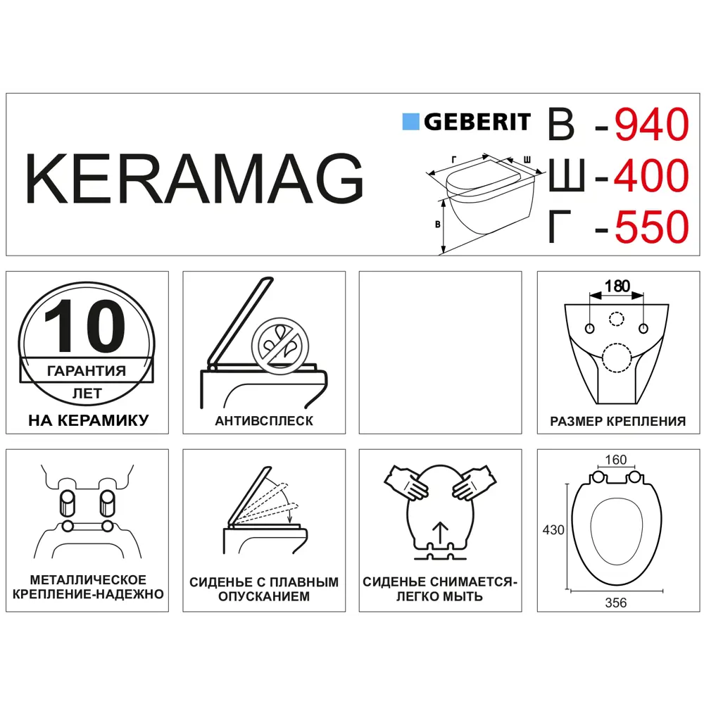 Комплект-инсталляция Geberit-Keramag 82018477 STLM-2152463 Без серии - Вид №3