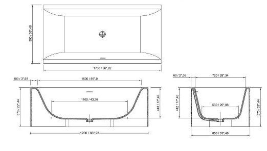 CRL 0201 Bathroom Collection ванна Coral Tub Dimasi 46720 - Вид №2