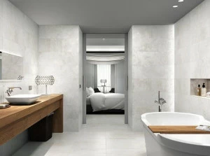 Aparici Белая плитка для стен с эффектом бетона Baffin