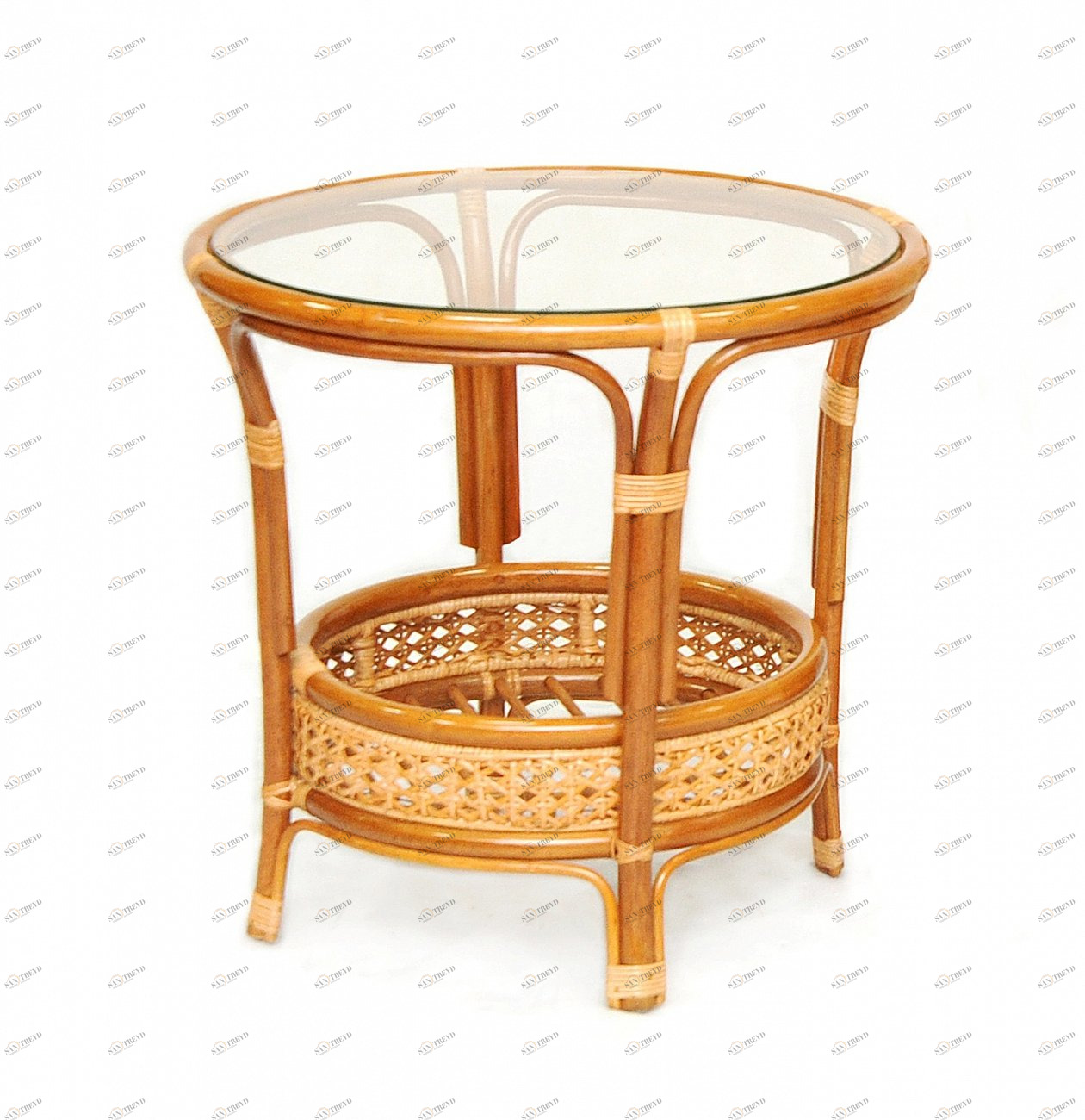 Столик кофейный круглый For You ЭКО ДИЗАЙН ПЛЕТЕНАЯ 009723 Бежевый 