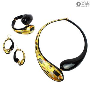 782 ORIGINALMURANOGLASS Набор украшений в стиле Климта - муранское стекло OMG 21 см
