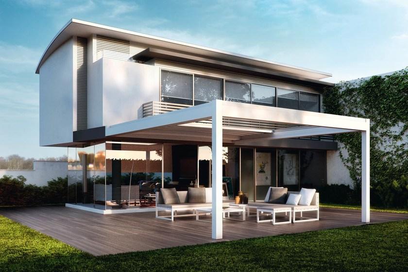 PRATIC F.lli ORIOLI Пристенная пергола из алюминия Pergole sun-id-1383972 - Вид №1