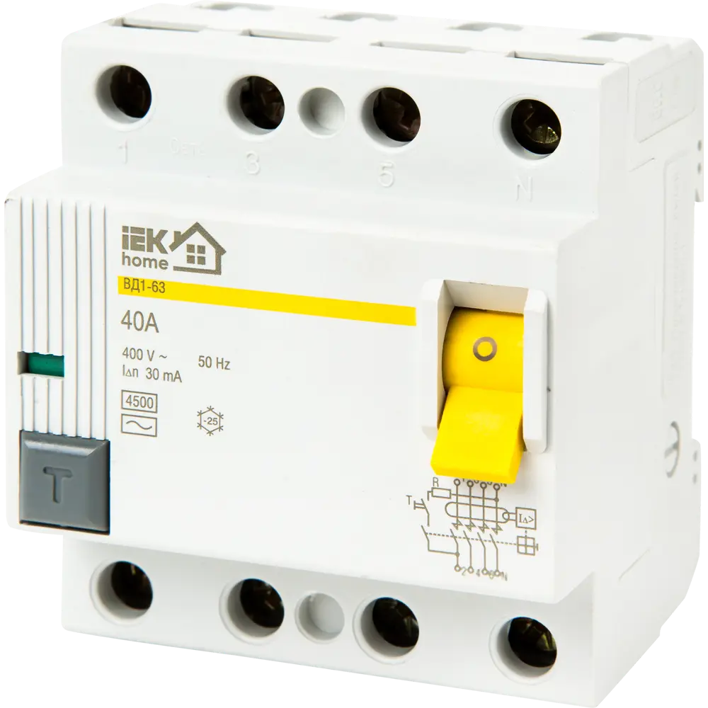 IEK HOME УЗО ВД1-63 - защита от токов утечки 40А 18078501