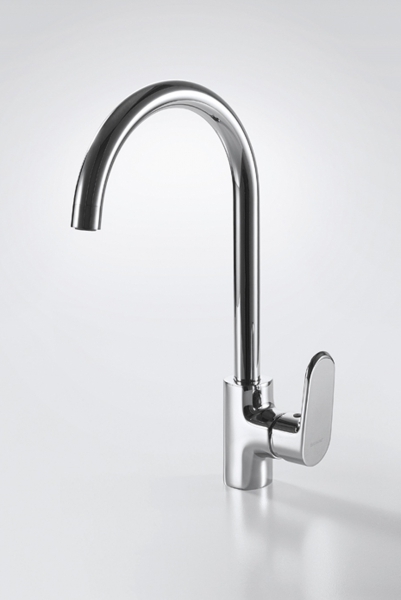 Смеситель для кухни с высоким поворотным изливом PURE F7105161C bravat - Вид №1