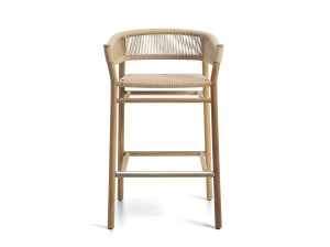 Садовый стул из тикового дерева с подставкой для ног