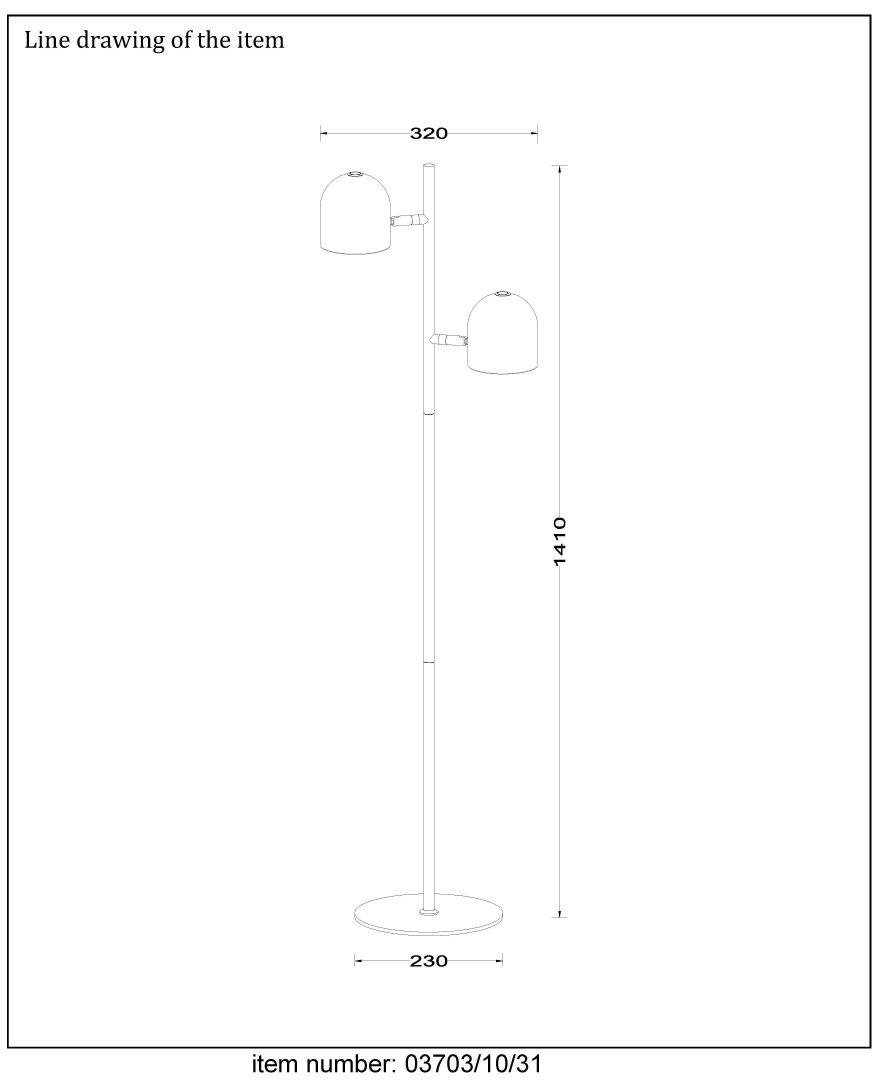 Торшер Lucide Skanska 03703/10/30 LUCIDE ФОНАРЬ 139045 Черный  - Вид №1