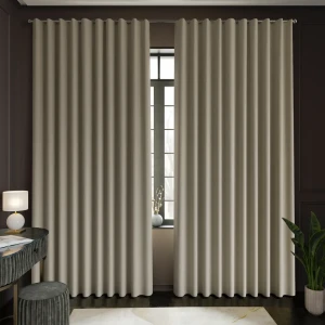 MIAMOZA Комплект штор Джулия бежевые 150x250 см с затемнением 89417856