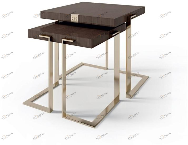 Carpanese Home Стол с высокими деревянными салазками Contemporary 7950