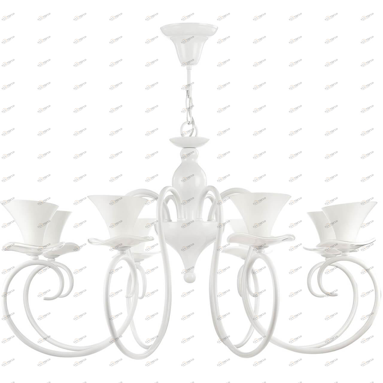 Подвесная люстра Freya Fabre FR2001-PL-08-W FREYA ДИЗАЙНЕРСКИЕ, FABRE 186260 Белый 