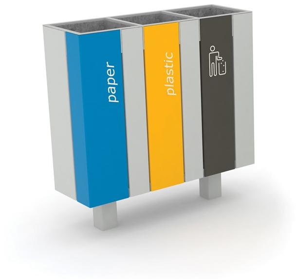 mmcité1 Контейнер для мусора из стали для раздельного сбора мусора  Nnk370/nnk380  - Вид №3