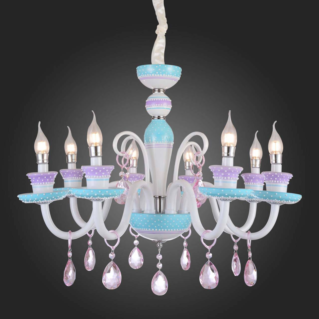Подвесная люстра ST Luce SL671.783.08 ST LUCE ДИЗАЙНЕРСКИЕ, ORNATO 057954 Разноцветный  - Вид №1