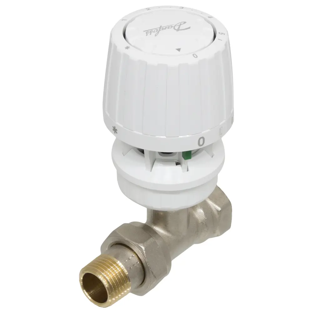 Термостатический комплект для радиатора прямой Danfoss 1/2" с термостатической головкой для двухтрубной системы 18305574 STLM-2109345  - Вид №1