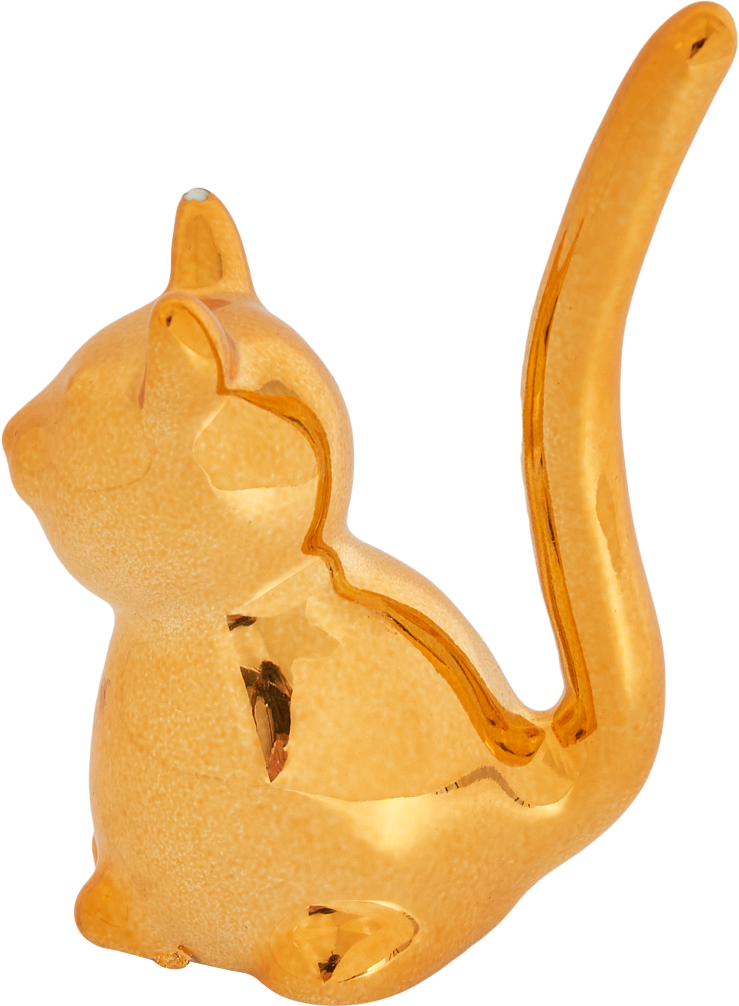 86383342 Подставка для колец Котик 1 керамика золотая 3.6x8 см STLM-0068365 Santreyd  - Вид №2