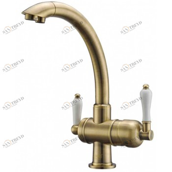 Zorg ZR 327 YF Br Смеситель для кухни Zorg 315х215 мм 