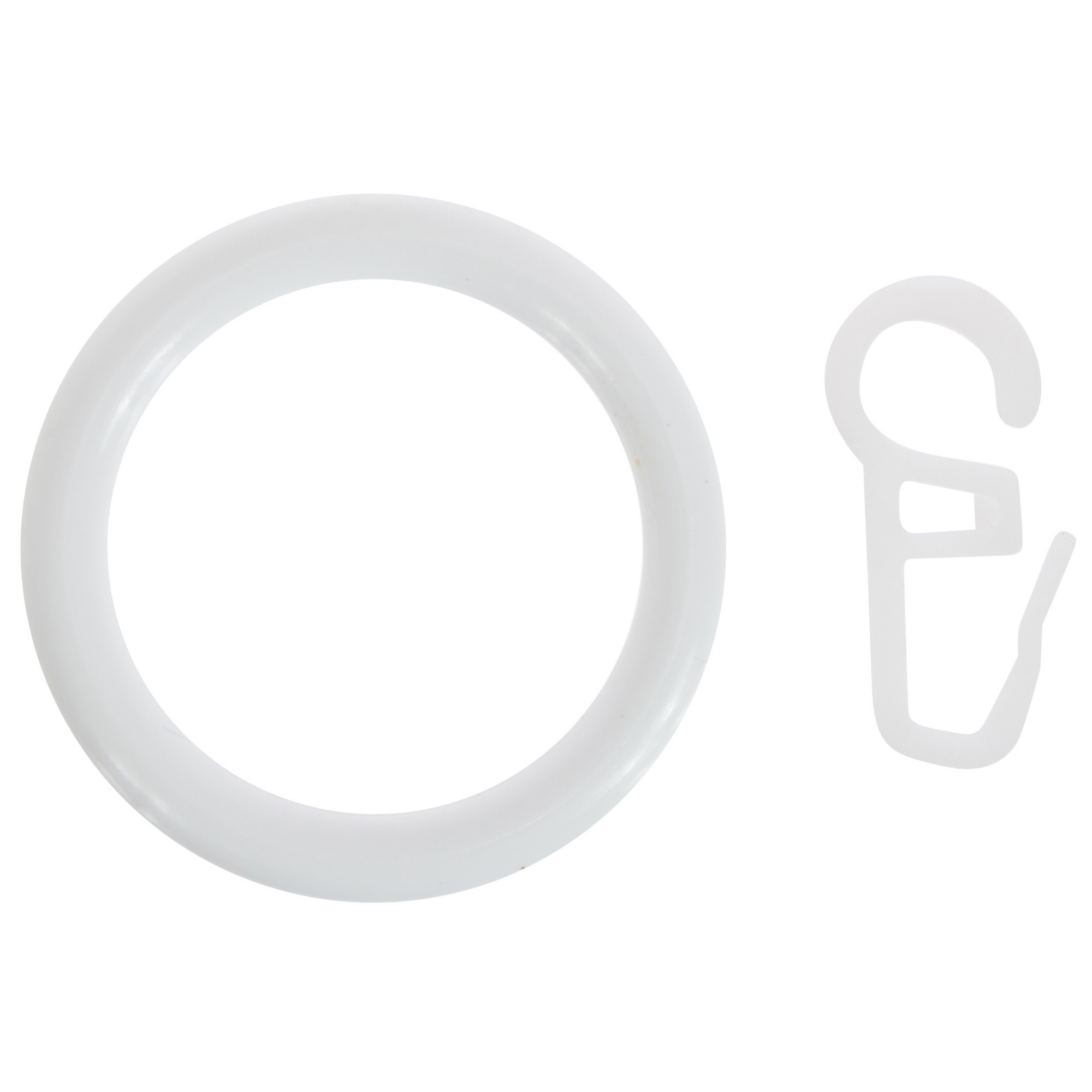 РУССКИЕ КАРНИЗЫ - Комплект белых пластиковых колец с крючками для штор 15099533 STLM-0005440