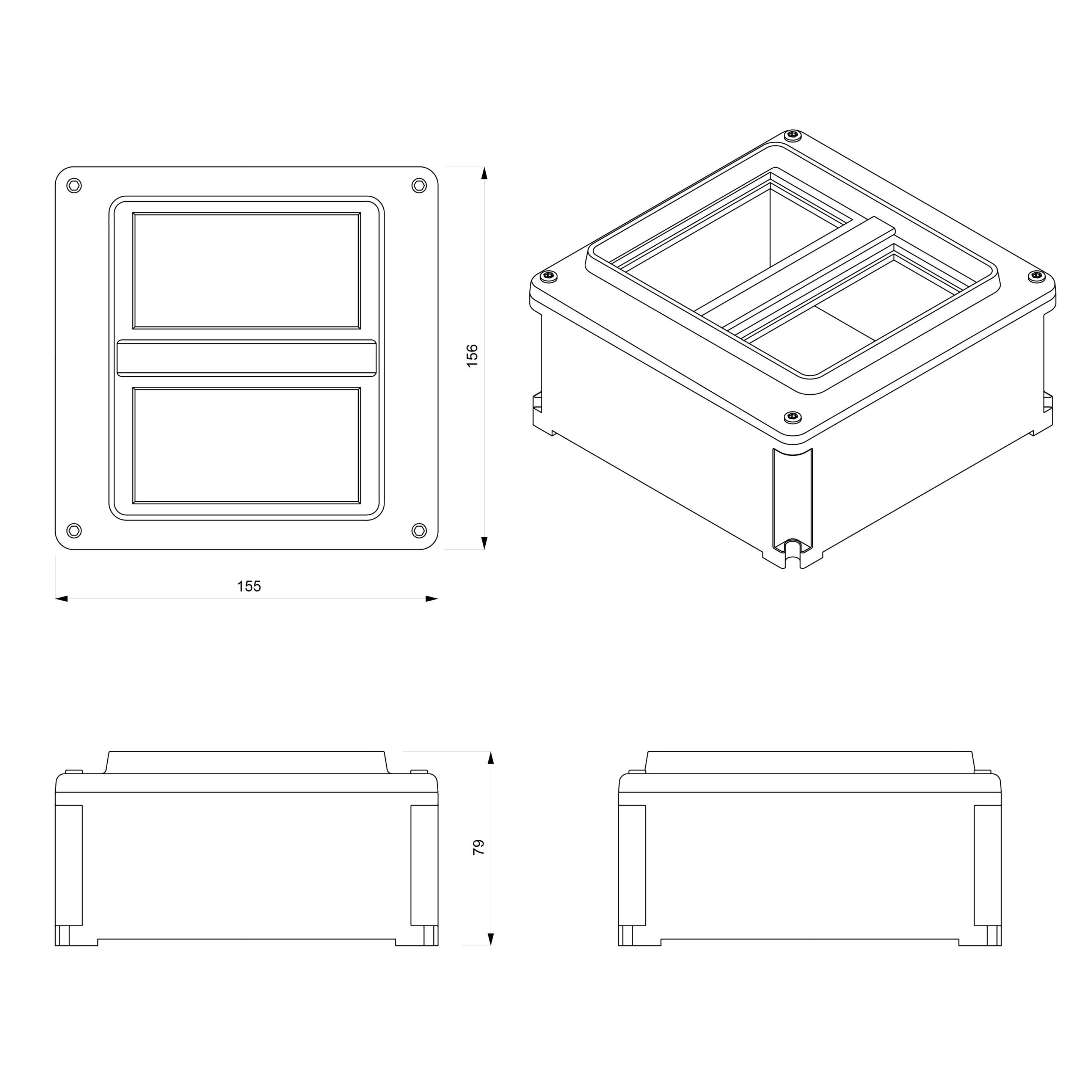 Коробка для электрической системы из натурального алюминия Genuit Silver ARCH-00114256 - Вид №17