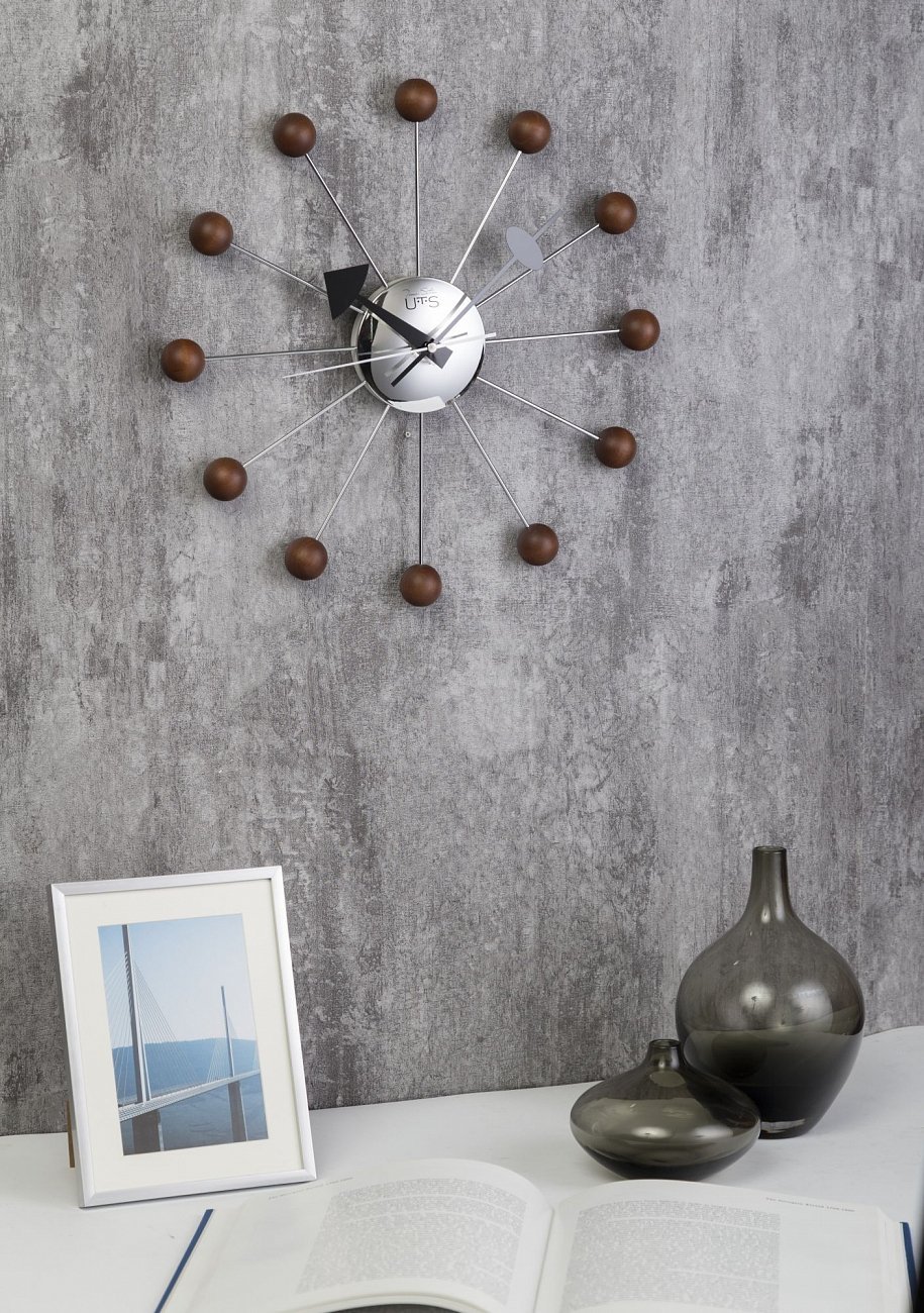 Часы настенные коричневые металлические Tomas Stern 8014 TOMAS STERN СОЛНЦЕ 00-3872723 Коричневый  - Вид №1