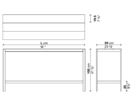 Высокий прямоугольный садовый стол из тикового дерева Kristalia Be-Easy ARCH-00107988 - Вид №3