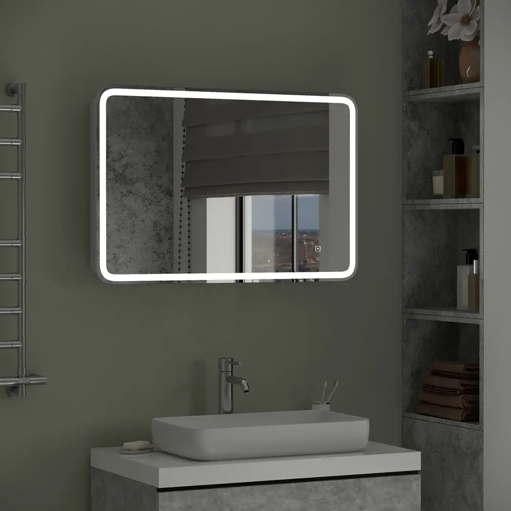 Santreyd Joy — Зеркальный шкаф с подсветкой для ванной 90×53 см 85104660 Joy White LED STLM-0058815 - Вид №8