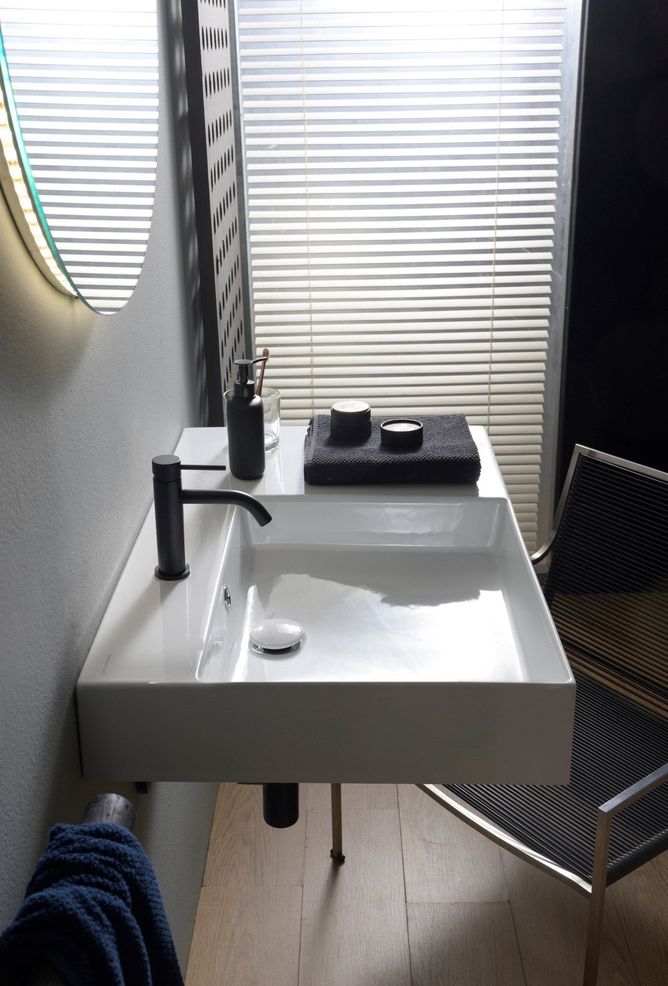 Керамическая одиночная прямоугольная раковина Scarabeo Ceramiche Теорема 2.0 плюс ARCH-00043723 - Вид №2