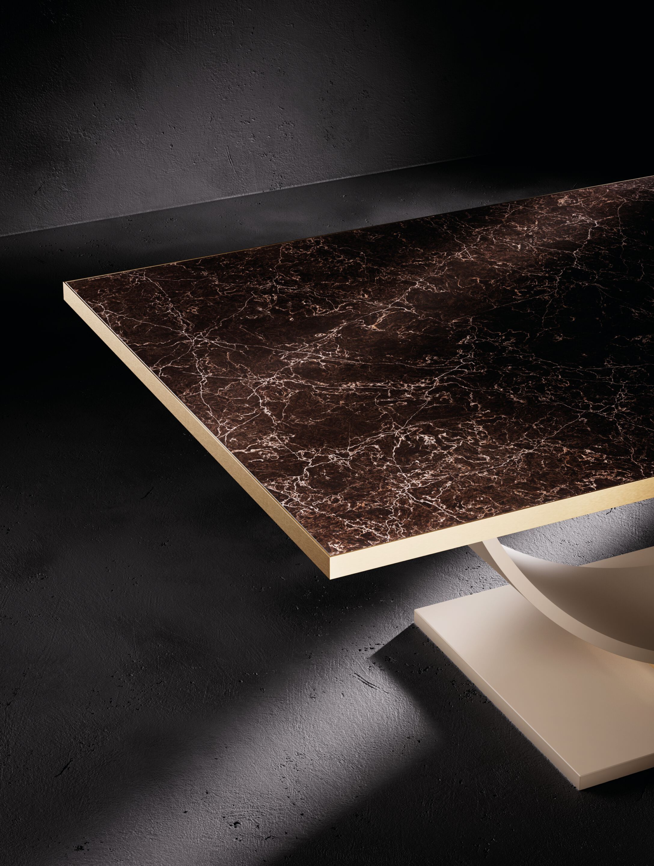 Прямоугольный стол со стальным основанием и кварцевым верхом ORO NERO Collection Ark ARCH-00120549 - Вид №5