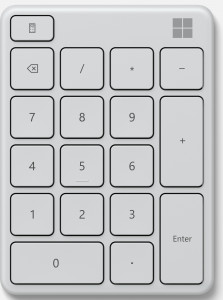 23O-00022 ® number pad glacier Microsoft