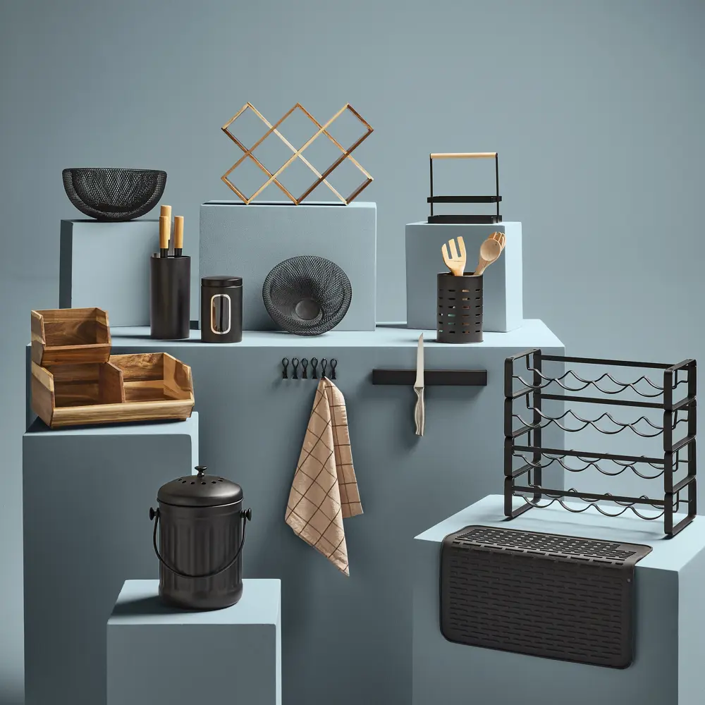 87822814 Набор крючков для полотенец Delinia цвет черный 5 шт STLM-1072931  - Вид №1