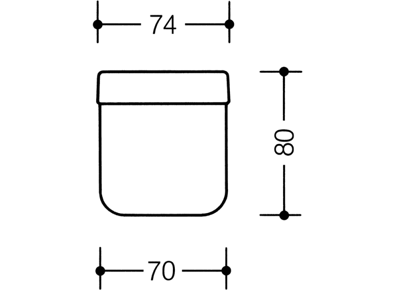 477.04B020 Стакан, плоское дно HEWI Edition matt | Polyamid  - Вид №5